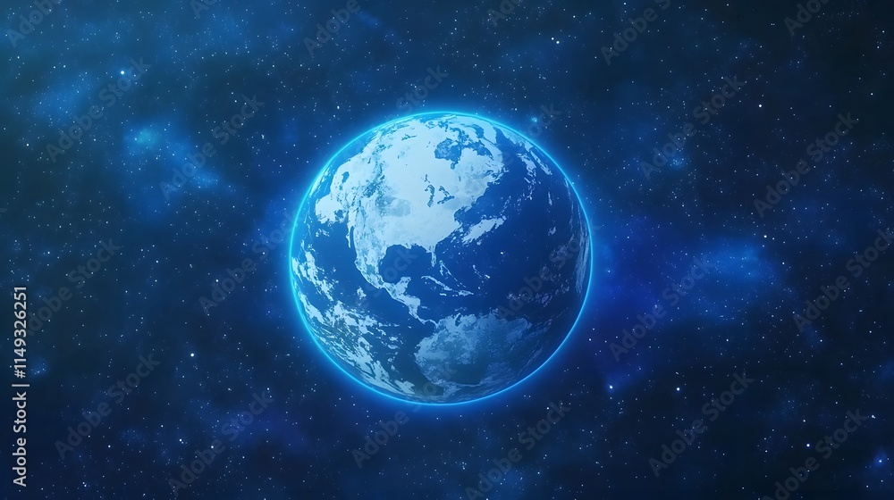 Earth Glowing in the Vastness of Space Earth Glowing in the Vastness of Space