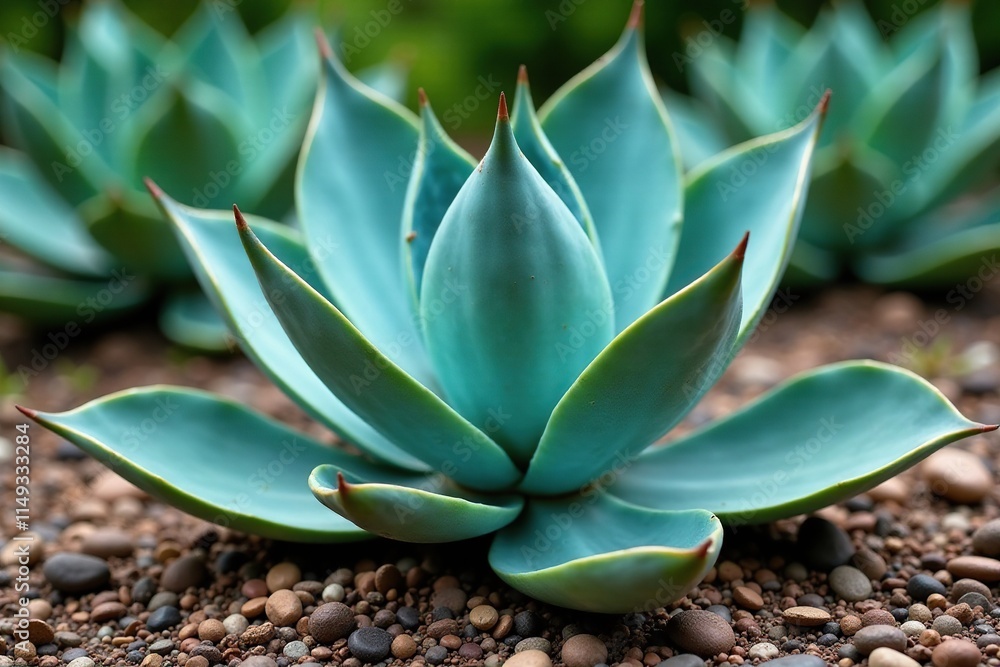Mature blue agave with multiple stems and leaves on the ground, plants, nature Mature blue agave with multiple stems and leaves on the ground, plants, nature