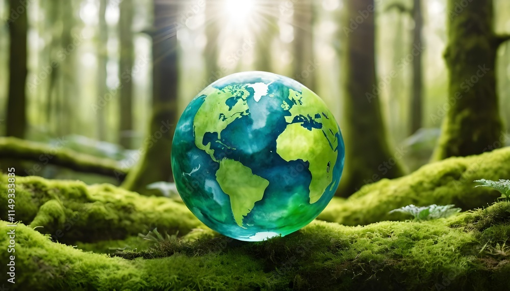 Environment Day Concept Promoting a Clean Planet and Ecology Awareness with Hand Holding a Crystal Earth Globe for Earth Day Environment Day Concept Promoting a Clean Planet and Ecology Awareness with Hand Holding a Crystal Earth Globe for Earth Day