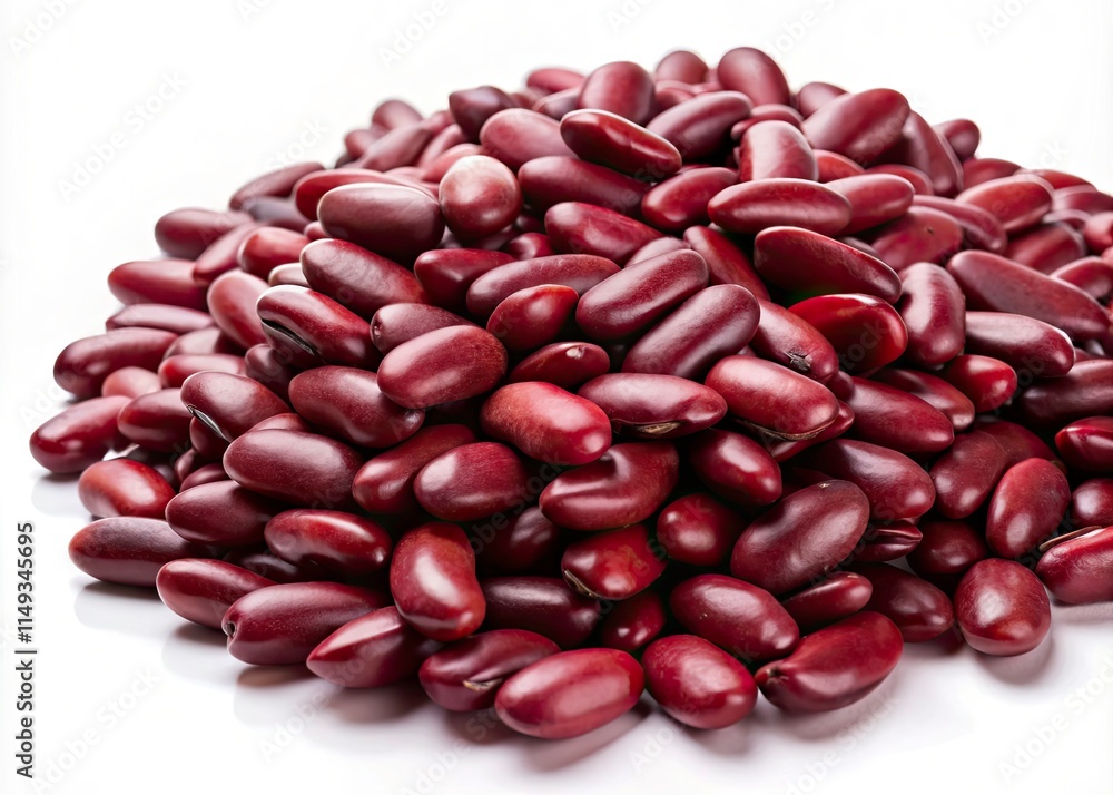 Red Kidney Beans, Isolated White Background, Clipping Path, Food Photography, High-Resolution Image, Culinary, Beans, Legumes Red Kidney Beans, Isolated White Background, Clipping Path, Food Photography, High-Resolution Image, Culinary, Beans, Legumes