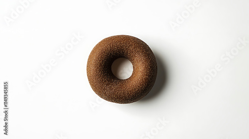 simple brown donut without any toppings, showcasing its smooth texture and round shape. Perfect for those who appreciate minimalist desserts