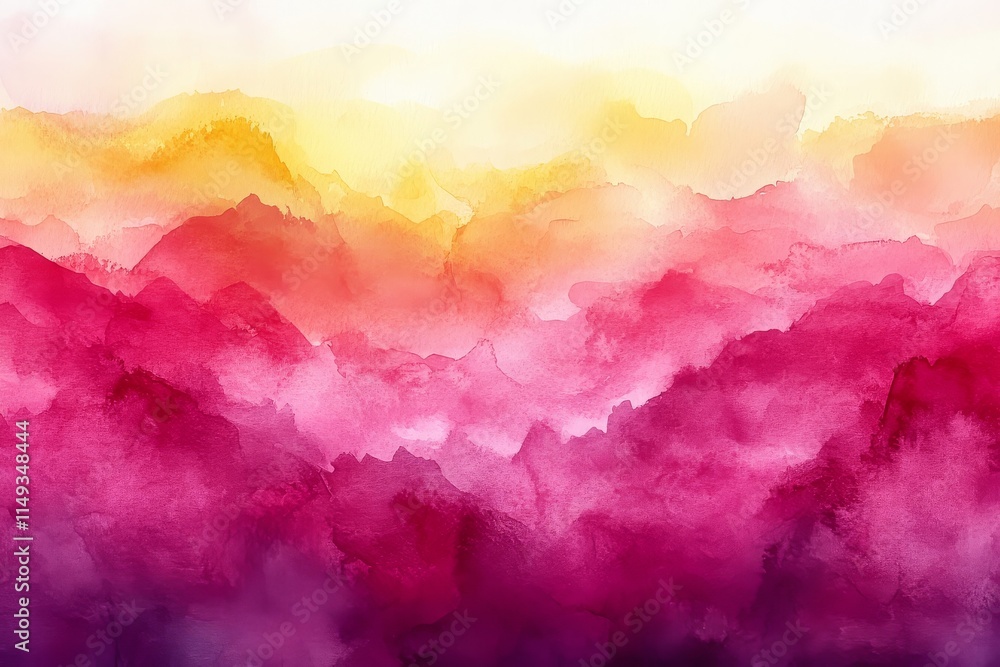 Pink and yellow watercolor background with textured pink surface, soft pastel gradient, delicate pink pattern, artistic watercolor blend, vibrant pink hues, pink gradient effect. Pink and yellow watercolor background with textured pink surface, soft pastel gradient, delicate pink pattern, artistic watercolor blend, vibrant pink hues, pink gradient effect.