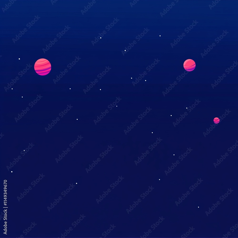 Celestial Bodies in Deep Space Night Sky Celestial Bodies in Deep Space Night Sky