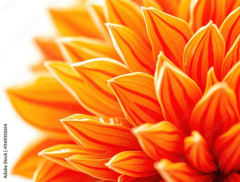 Orange Dahlia Close-up: A mesmerizing macro photograph of a vibrant orange dahlia, showcasing its intricate petals and delicate textures. Orange Dahlia Close-up: A mesmerizing macro photograph of a vibrant orange dahlia, showcasing its intricate petals and delicate textures.