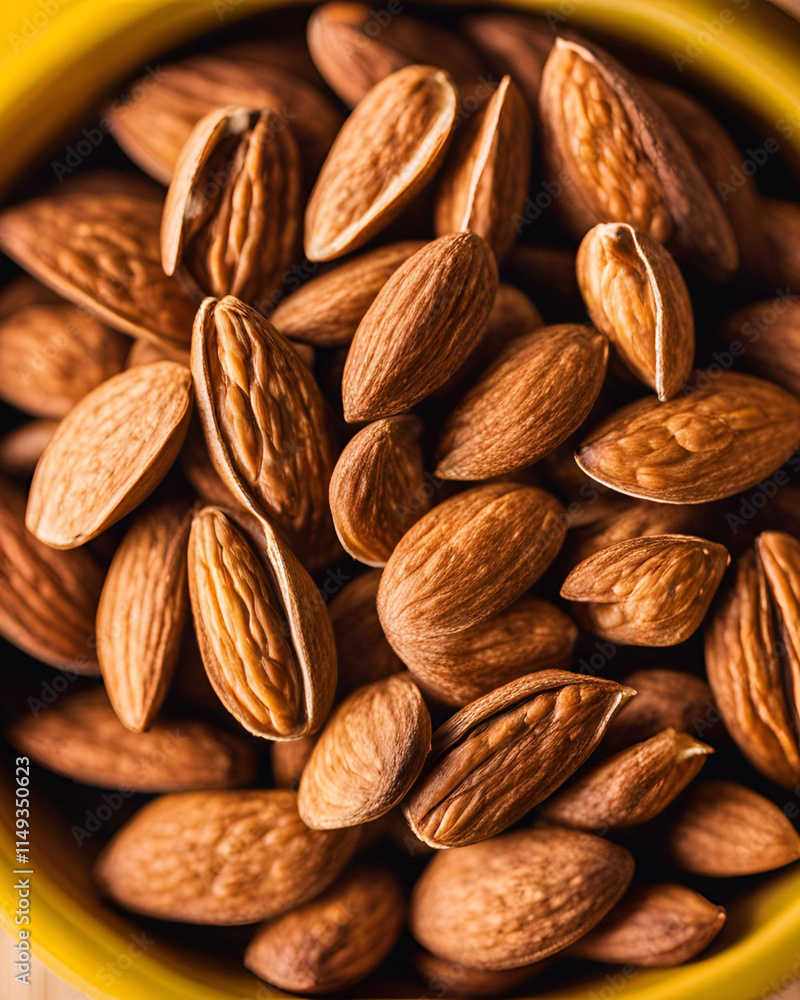 Obraz premium almond nuts, healthy snack, raw almonds, almonds in a bowl, natural almonds, nutritious food, almond flavor, fresh almonds, almond seeds, snack time, whole almonds, almond kernels, organic almonds, a