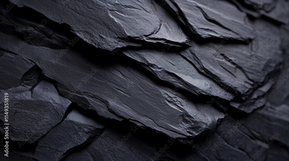 Dark Slate Texture: A Monochromatic Study of Rough, Layered Rock Dark Slate Texture: A Monochromatic Study of Rough, Layered Rock
