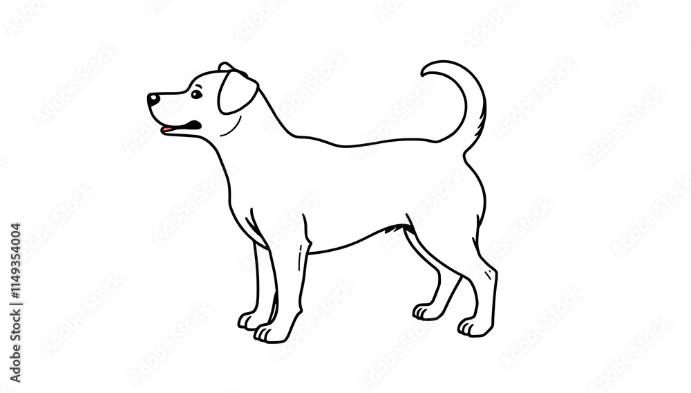 “Simple Dog Wagging Tail Outline Only, No Fill Color, Thicker Line” – A doodle of a dog wagging its tail, outlined in thick lines with no fill color on a plain white background.
“Simple Dog Wagging Tail Outline Only, No Fill Color, Thicker Line” – A doodle of a dog wagging its tail, outlined in thick lines with no fill color on a plain white background.
