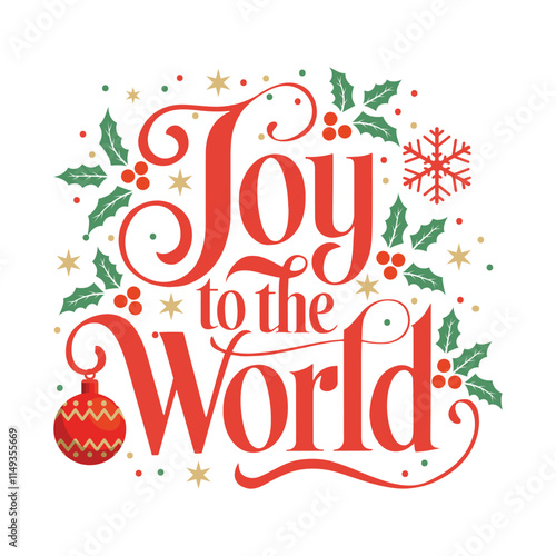 Joy to the world typography design, and t shirt design vector