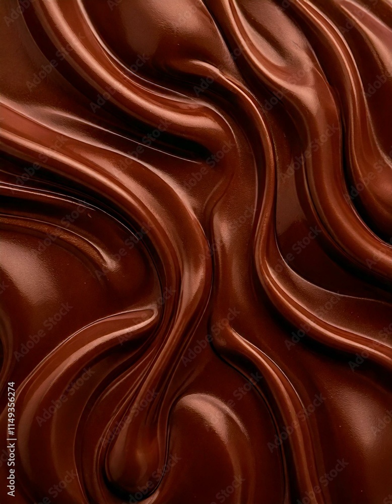 Naklejka premium 溶けるチョコレートのイメージ背景