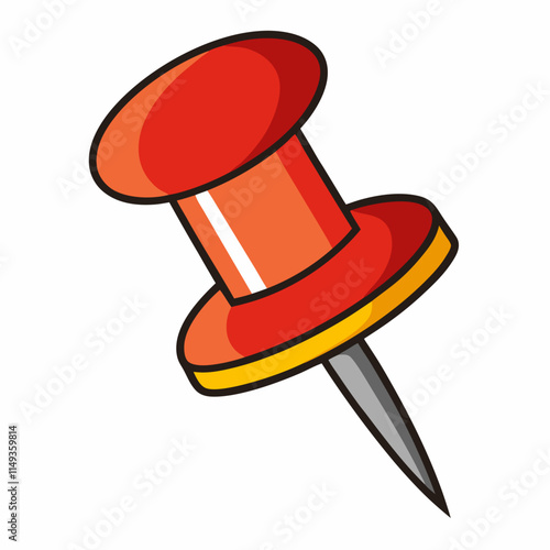 push pin clip vector illustration