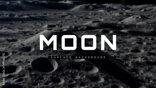 Moon surface background, Lunar surface background in mosaic style
