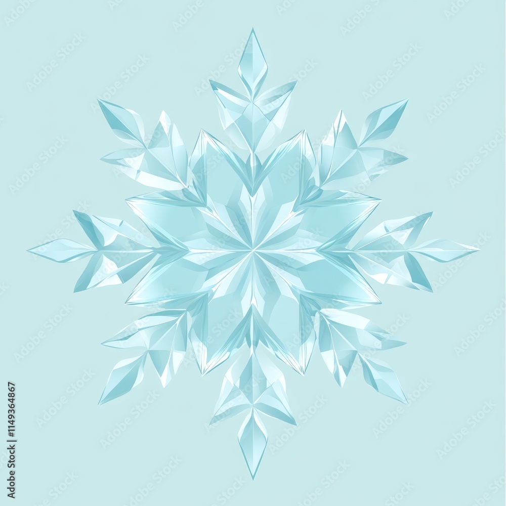 Crystal Snowflake Design Winter Holiday Graphic Crystal Snowflake Design Winter Holiday Graphic