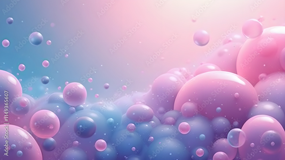 Abstract background with pink and blue bubbles. Concept of softness, dreams, and fantasy. Abstract background with pink and blue bubbles. Concept of softness, dreams, and fantasy.
