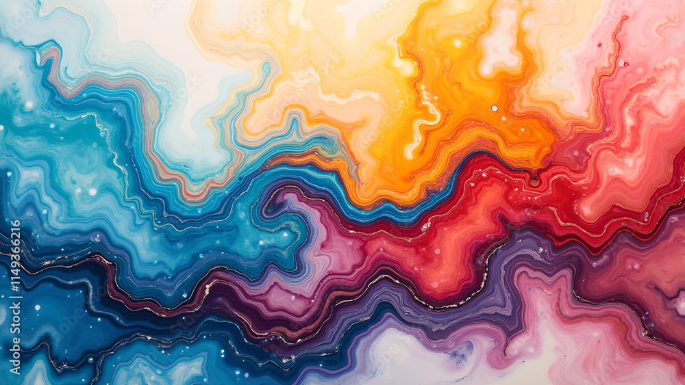Colorful abstract background with fluid art. Concept of creativity, imagination, and inspiration. Colorful abstract background with fluid art. Concept of creativity, imagination, and inspiration.