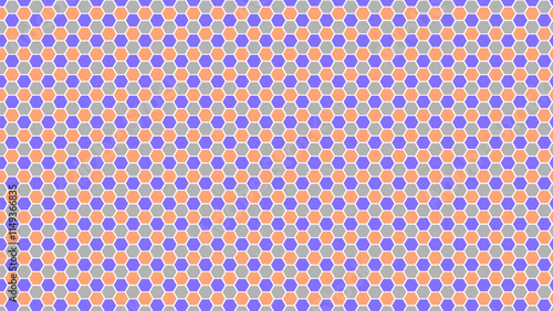 Polygon Abatract and Geometry with Gray, Orange, Blue color for  Background,Patter,Fabric, Tile,Textle,Carpet,Wrapping Design photo