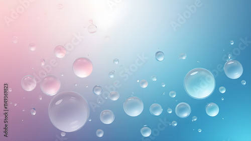 Wallpaper Mural Abstract background with bubbles. Concept of purity, clarity, and freshness. Torontodigital.ca