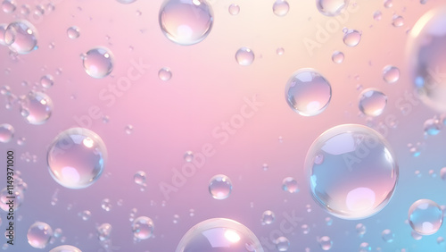 Wallpaper Mural Abstract background with soap bubbles. Concept of purity, clarity, and freshness. Torontodigital.ca