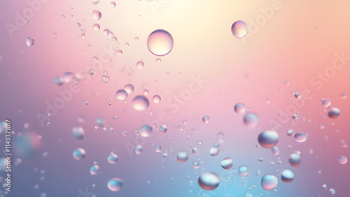 Wallpaper Mural Abstract background with oil bubbles. Concept of purity, cosmetic, and skincare. Torontodigital.ca