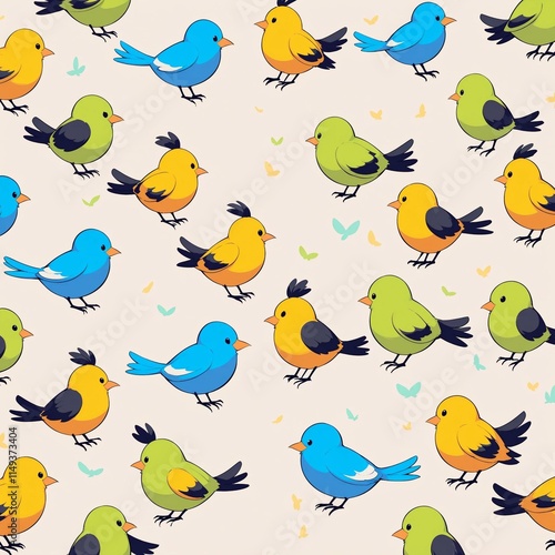 seamless pattern with birds