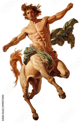 PNG A centaur galloping art mythology painting.