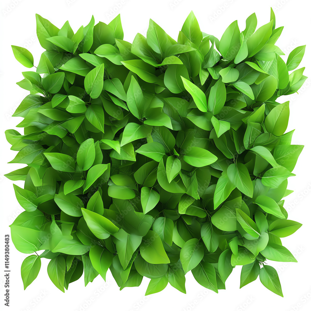 Fototapeta premium Vibrant green leaves create a lush and lively natural texture for any design project.