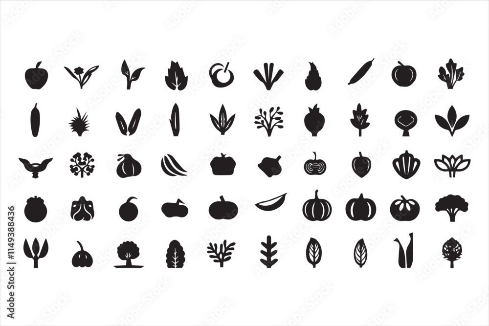Hand drawn vector drawing Herbs and spices icon set Black and White sketch transparent background Hand drawn vector drawing Herbs and spices icon set Black and White sketch transparent background