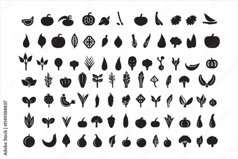 Hand drawn vector drawing Herbs and spices icon set Black and White sketch transparent background Hand drawn vector drawing Herbs and spices icon set Black and White sketch transparent background