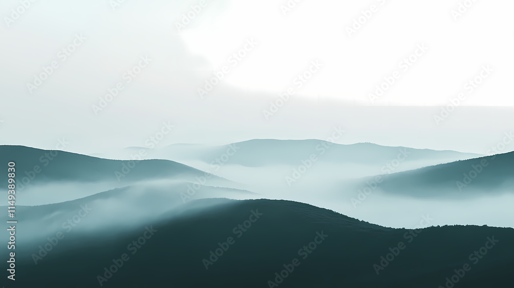 Fototapeta premium Thick rolling fog with a layered texture