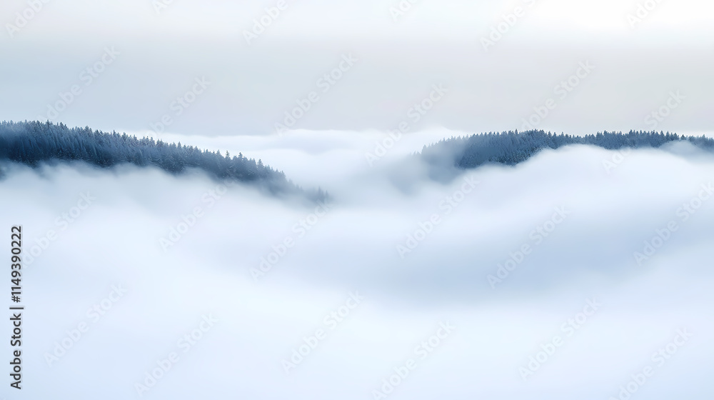 Obraz premium Thick rolling fog with a layered texture