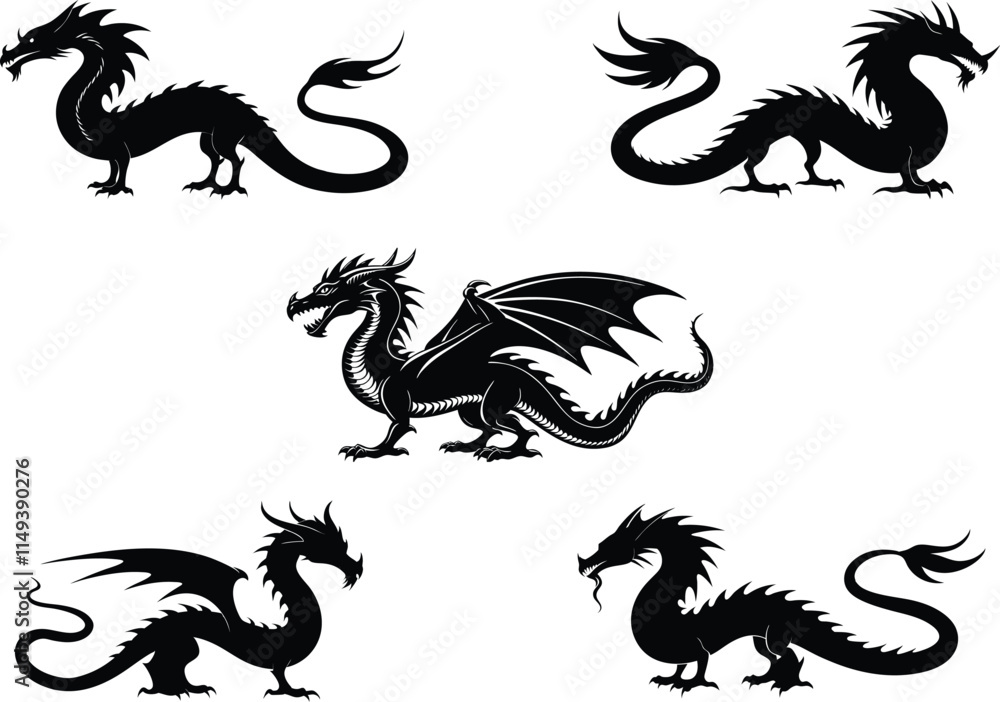 Chinese dragon set Chinese dragon set