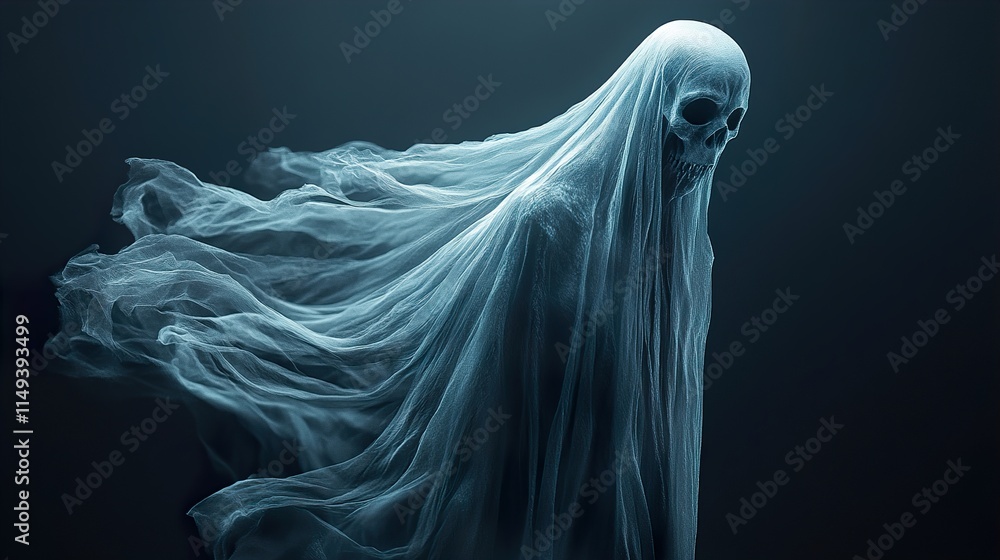 Ethereal Ghost: A Haunting Spectral Figure in the Dark Ethereal Ghost: A Haunting Spectral Figure in the Dark