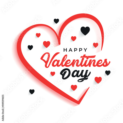 Happy Valentine's Day typography vector illustration. Romantic Template design for celebrating Valentine's Day on 14 February