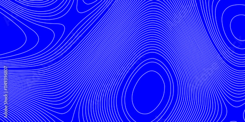 Geographic abstract curve wavy lines background, contour map relief land white line on blue background outline of landscape geodesy topographic map background, line map with seamless ornament design.