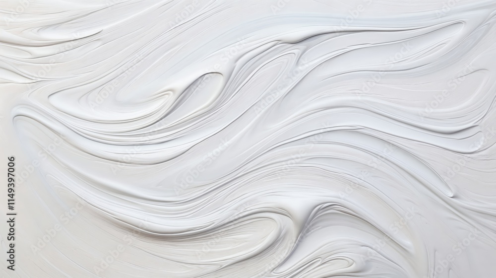 Obraz premium Abstract texture with smooth wavy lines in white and light gray.Background design, modern wallpaper, abstract art, creative texture, digital design, web graphics, interior design, clean aesthetic.Calm