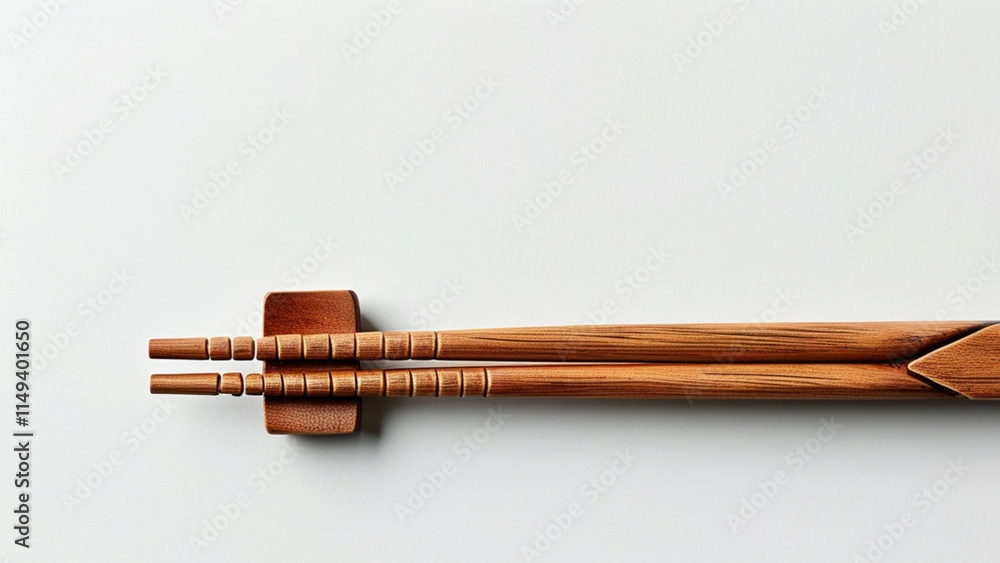 Wooden chopsticks on white background Wooden chopsticks on white background