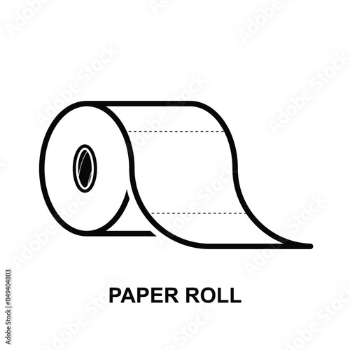 Paper roll icon isolated on background vector illustration.