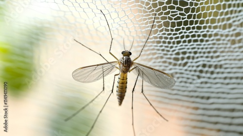 Wallpaper Mural Mosquito on white mosquito wire mesh,net.Mosquito disease is carrier of Malaria, Zica Virus,Fever Torontodigital.ca