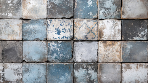 Wallpaper Mural Textured tiles in various shades create an interesting pattern on the floor in a contemporary setting Torontodigital.ca