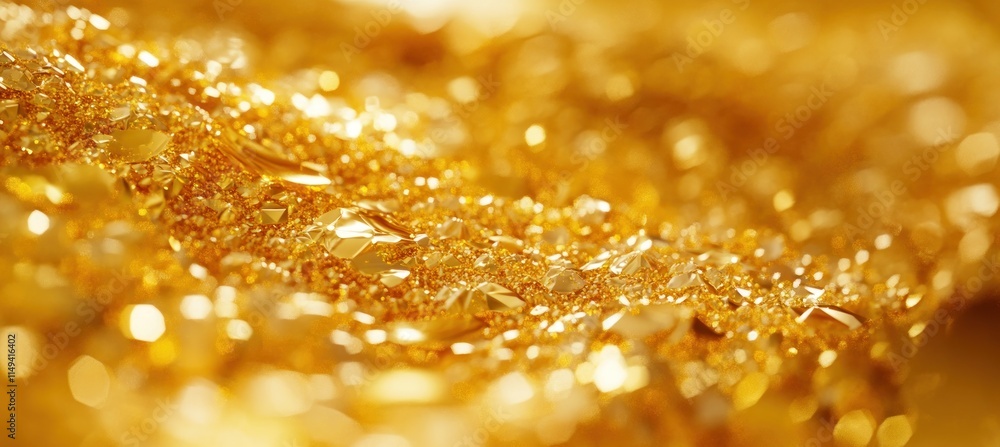 Textured golden surface with bokeh highlights. Textured golden surface with bokeh highlights.