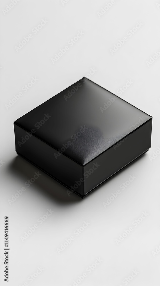 Black Square Gift Box 3D Render Black Square Gift Box 3D Render