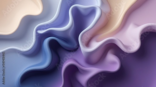 Elegant Abstract Gradient Waves in Soft Pastel Tones