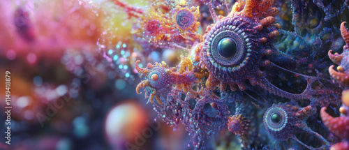 Vibrant Multiverse: Cosmic Entities, Alternate Worlds, Intricate Details, 3D Rendering