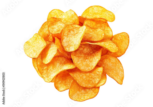 Potato chips. Transparent background .Isolated PNG