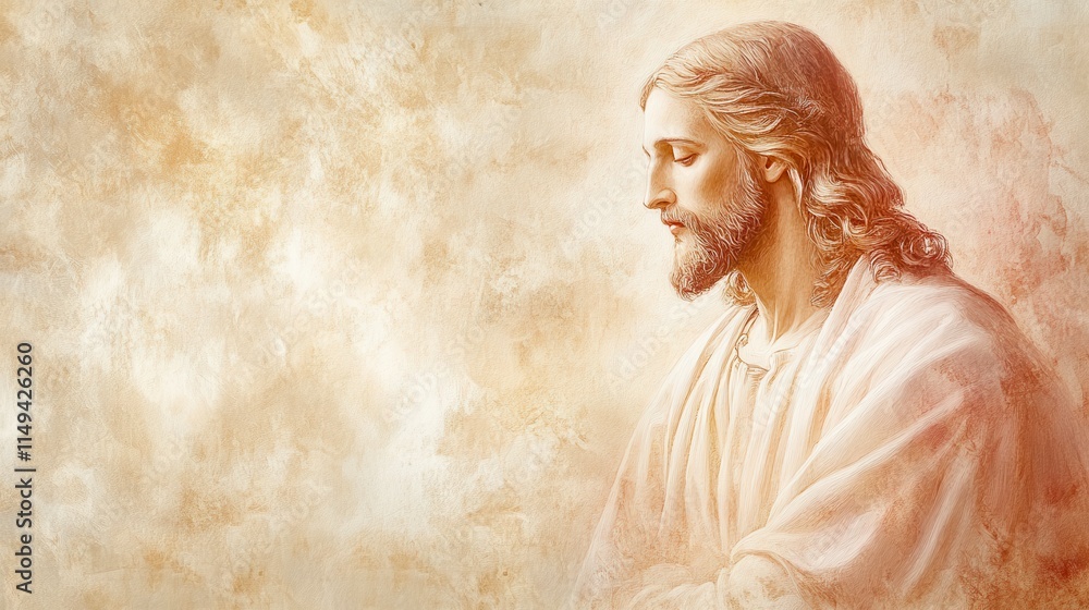 Reflective portrait, serene figure, gentle light, soft background, tranquil setting, peaceful expression, artistic depiction. Reflective portrait, serene figure, gentle light, soft background, tranquil setting, peaceful expression, artistic depiction.