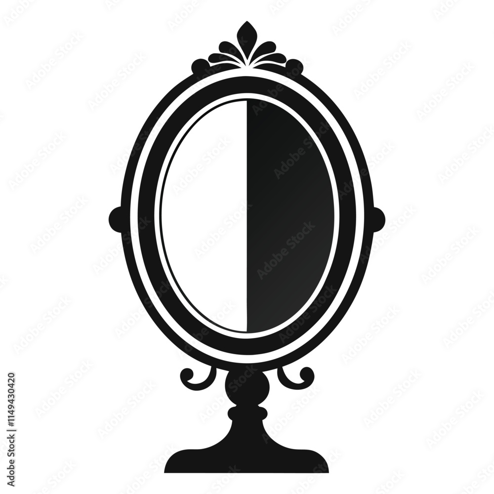 mirror silhouette vector illustration mirror silhouette vector illustration