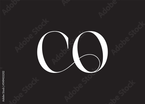 Initial CO SO Logo Design Vector
 photo