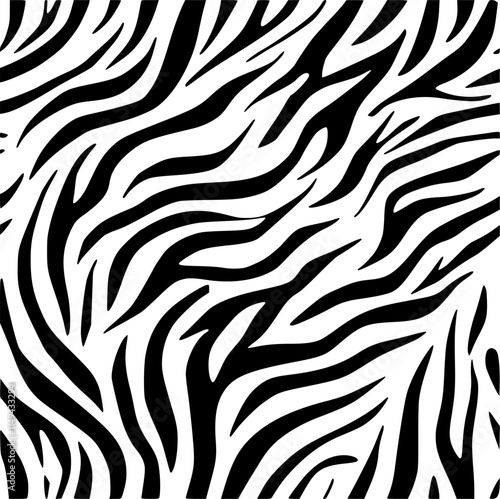 Zebra print seamless pattern vector. Zebra skin texture vector illustration.
