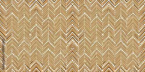 Abstract chevron pattern in earthy tones with dotted accents, adding a modern touch to any design.