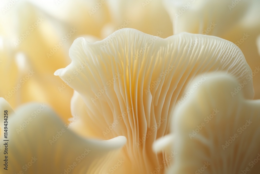 Exploring the Delicate Structure of Wild Mushrooms Close Up, Unveiling Nature's Beauty in Stunning Detail with Amazing Macro Photography. Exploring the Delicate Structure of Wild Mushrooms Close Up, Unveiling Nature's Beauty in Stunning Detail with Amazing Macro Photography.