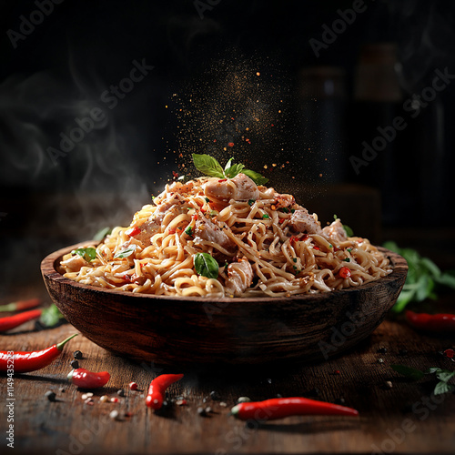 Delicious Chopsuey, Professional Food Photography with Studio Background for Advertising photo